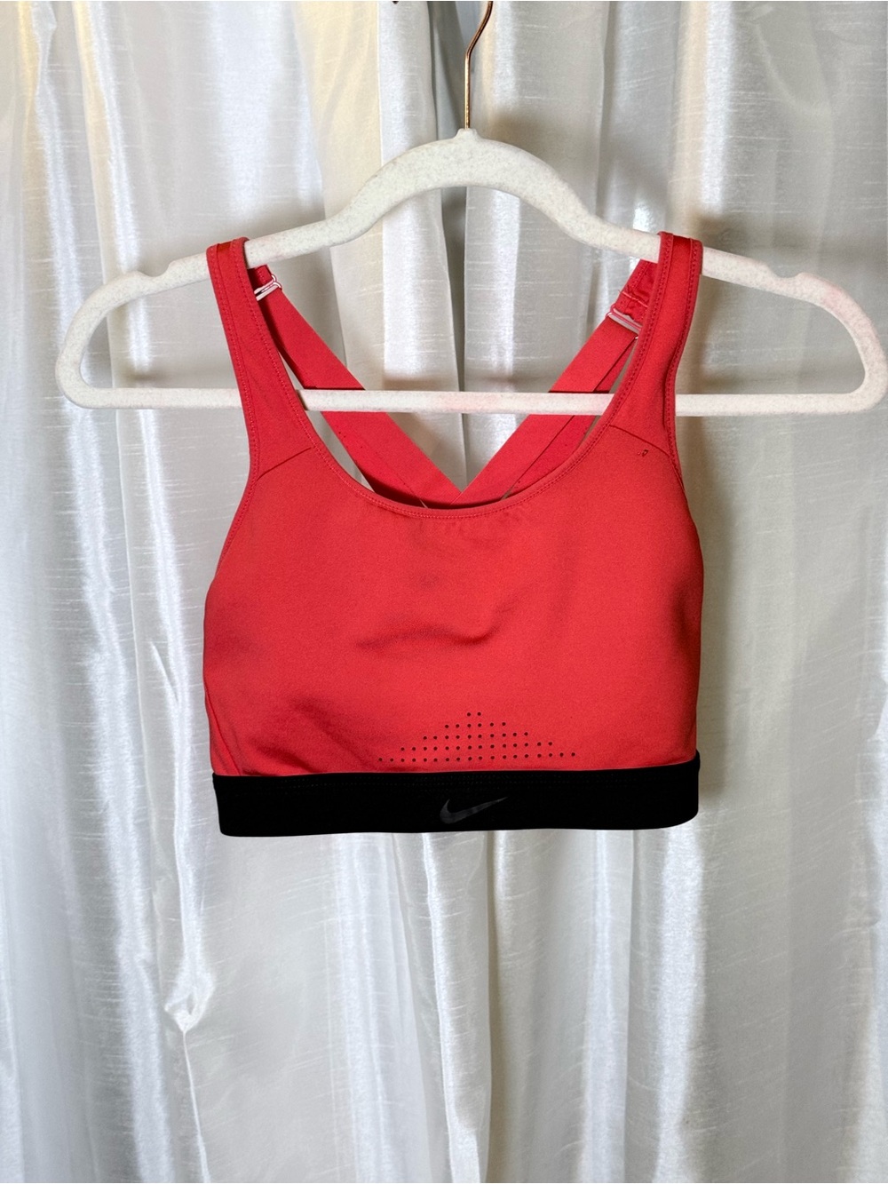 Nike Red Sports Bra with Black Underband